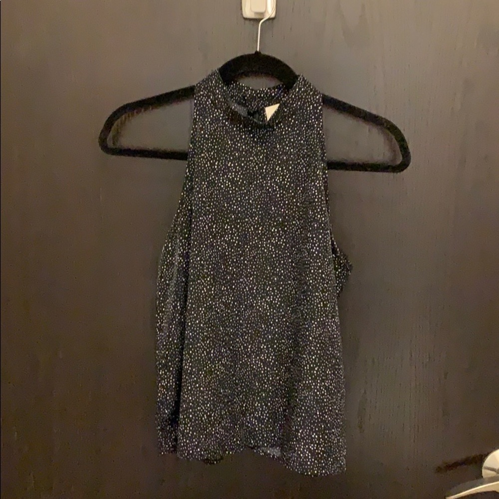 Polka Dot High Neck Swing Top